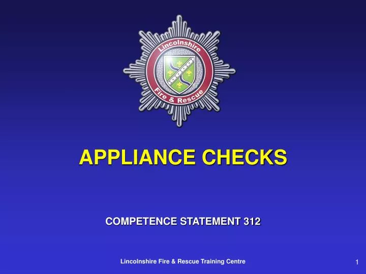 appliance checks