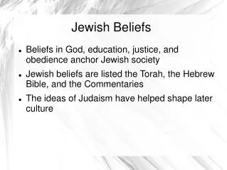 Jewish Beliefs
