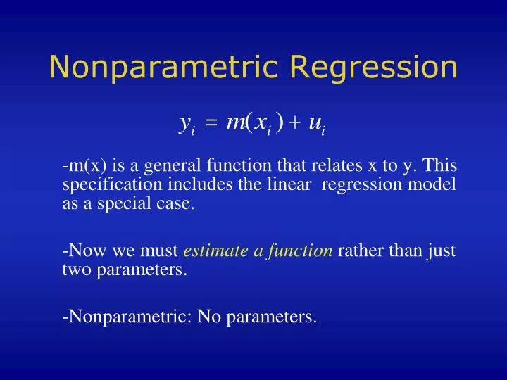 nonparametric regression