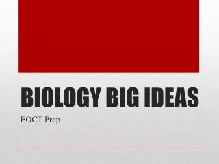 BIOLOGY BIG IDEAS