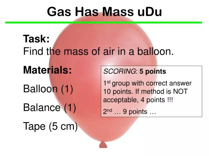 gas has mass udu