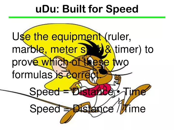 udu built for speed