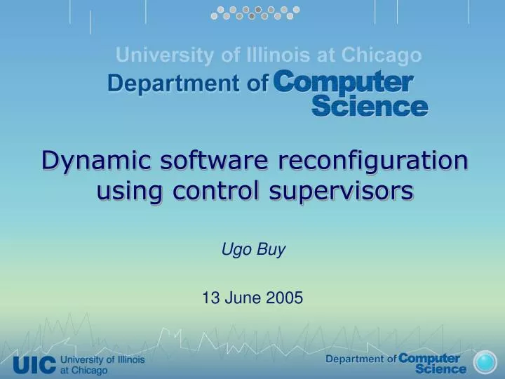 dynamic software reconfiguration using control supervisors