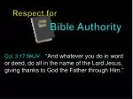 Respect for - slide 1