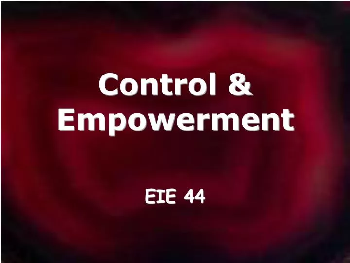 control empowerment