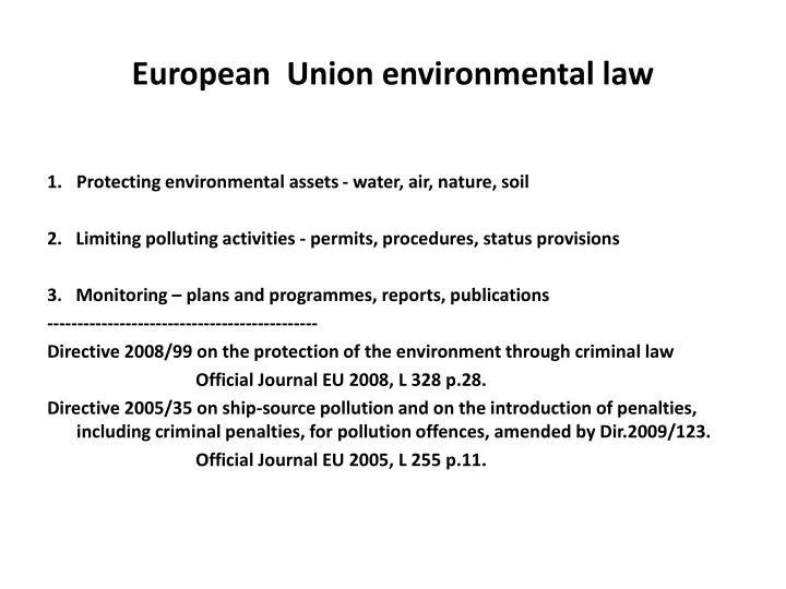 european union environmental law