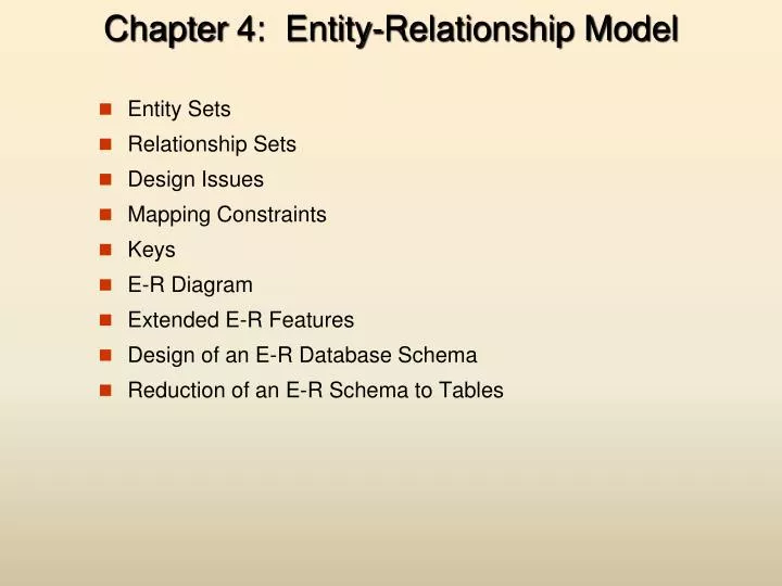 chapter 4 entity relationship model