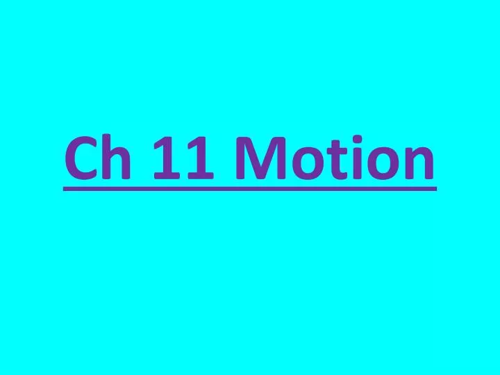 ch 11 motion