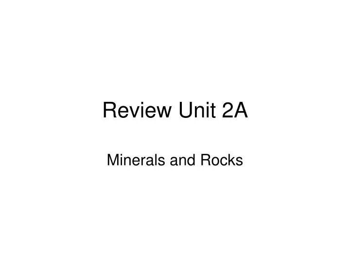 review unit 2a