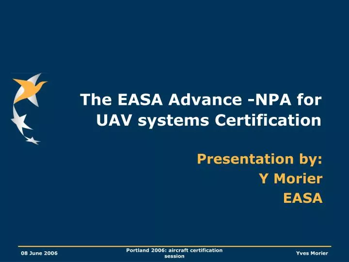 the easa advance npa for uav systems certification
