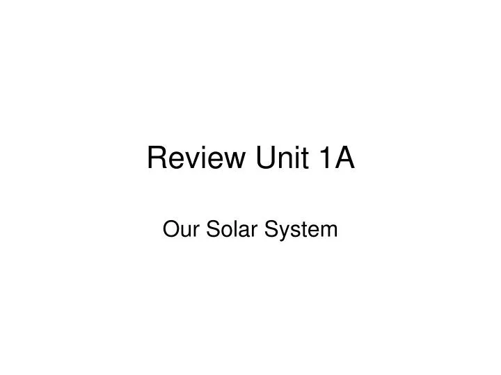 review unit 1a