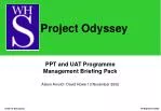 PPT and UAT Programme Management Briefing Pack - slide 1