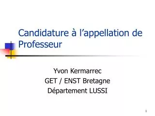 candidature l appellation de professeur