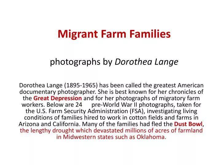migrant farm families photographs by dorothea lange