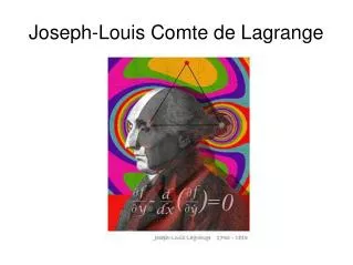 Joseph-Louis Comte de Lagrange