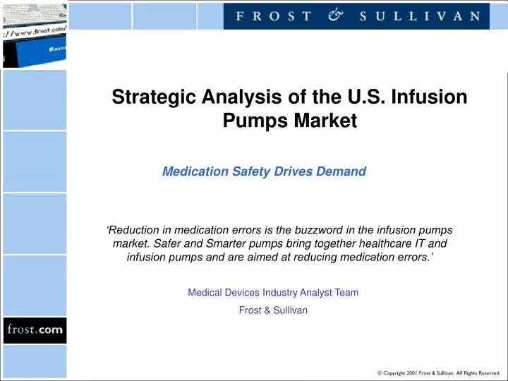 strategic analysis of the u s infusion pumps market