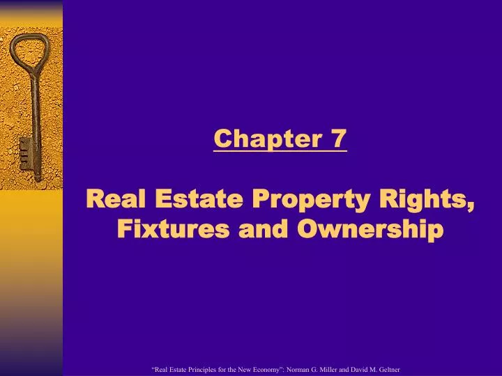chapter 7 real estate property rights fixtures and ownership
