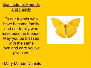 Gratitude for Friends and Family