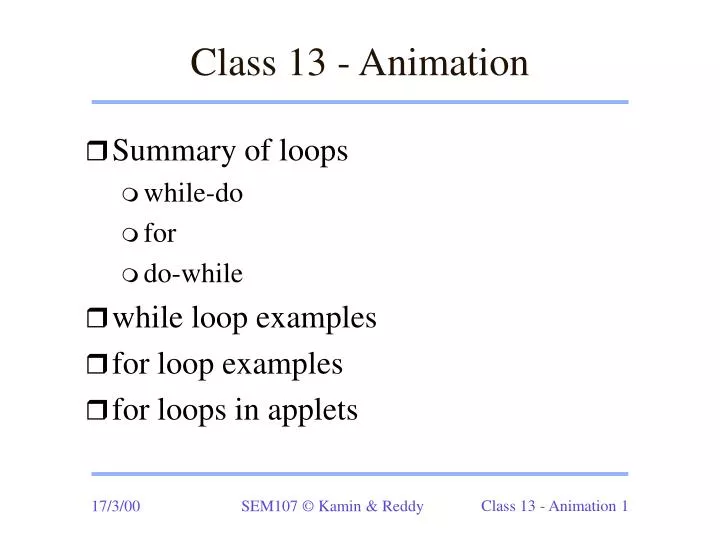 class 13 animation