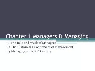 Chapter 1 Managers &amp; Managing