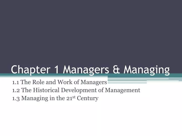chapter 1 managers managing