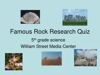 Famous Rock Research Quiz
