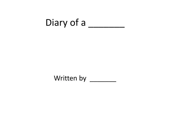 diary of a