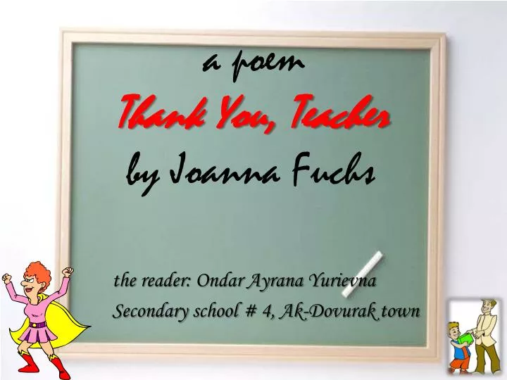 a poem thank you teacher by joanna fuchs