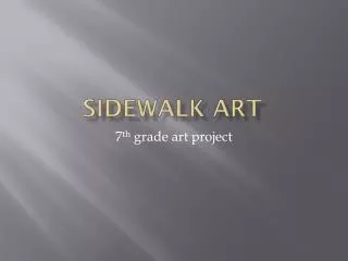 Sidewalk Art