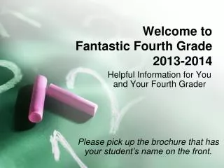 Welcome to Fantastic Fourth Grade 2013-2014