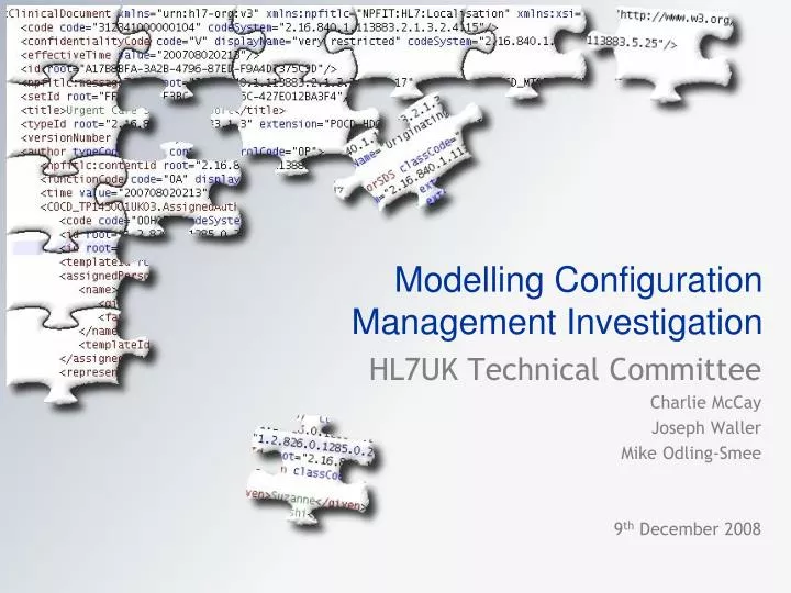 modelling configuration management investigation