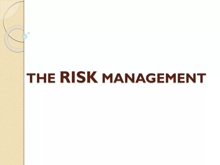 the risk management