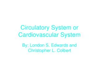 Circulatory System or Cardiovascular System