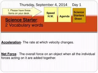 Thursday, September 4, 2014 Day 1