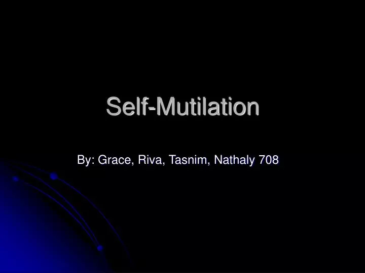 self mutilation