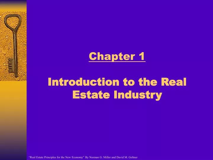 chapter 1 introduction to the real estate industry