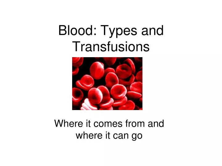 blood types and transfusions