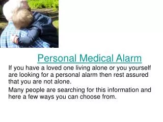 Personal Medical Alarm