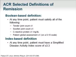 Case Scenario #1: Stable Remission