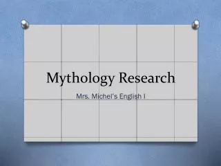 Mythology Research