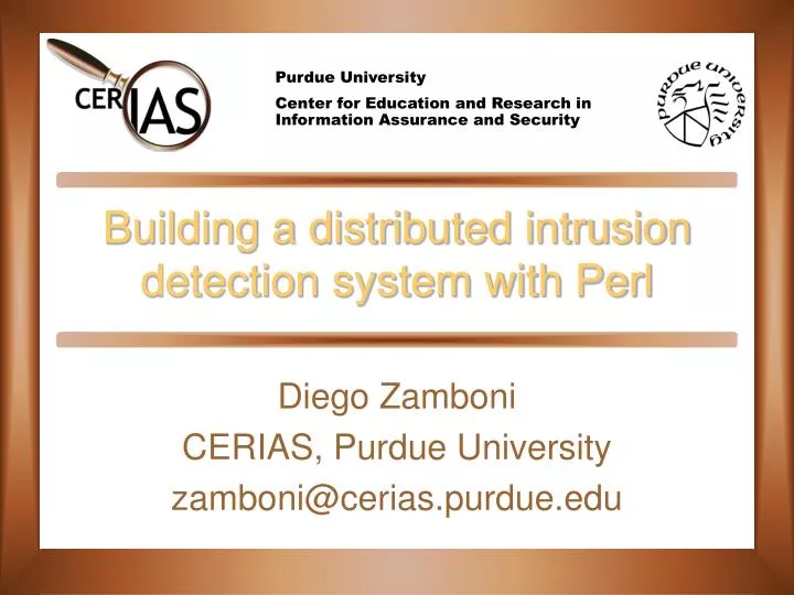 building a distributed intrusion detection system with perl