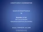 CONSTITUENCY COORDINATION - slide 1