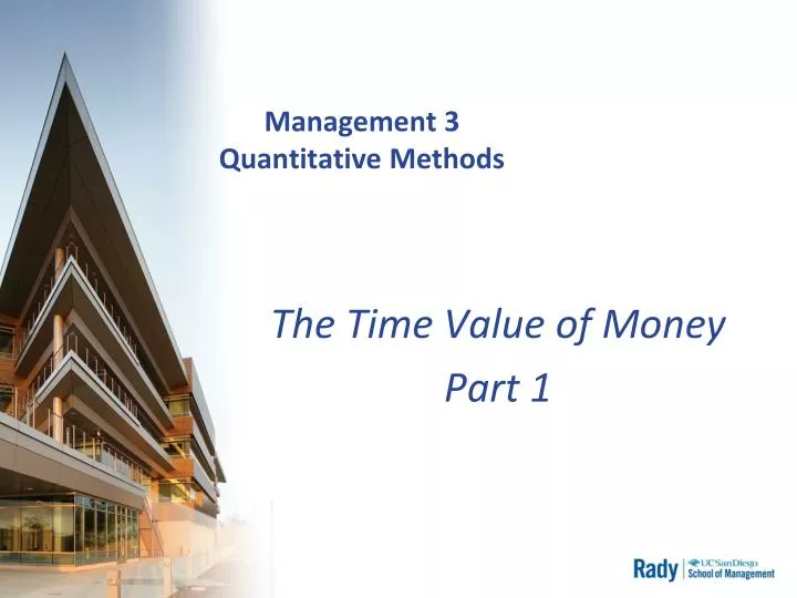 management 3 quantitative methods