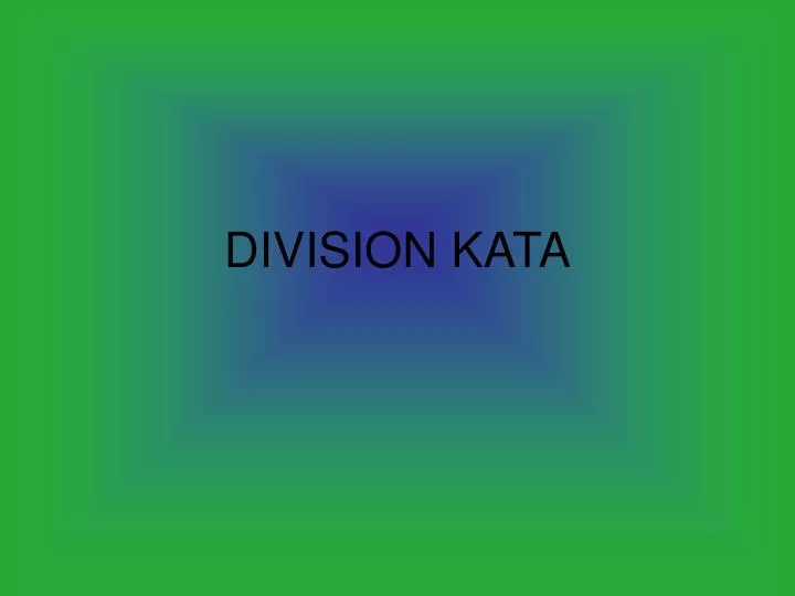 division kata