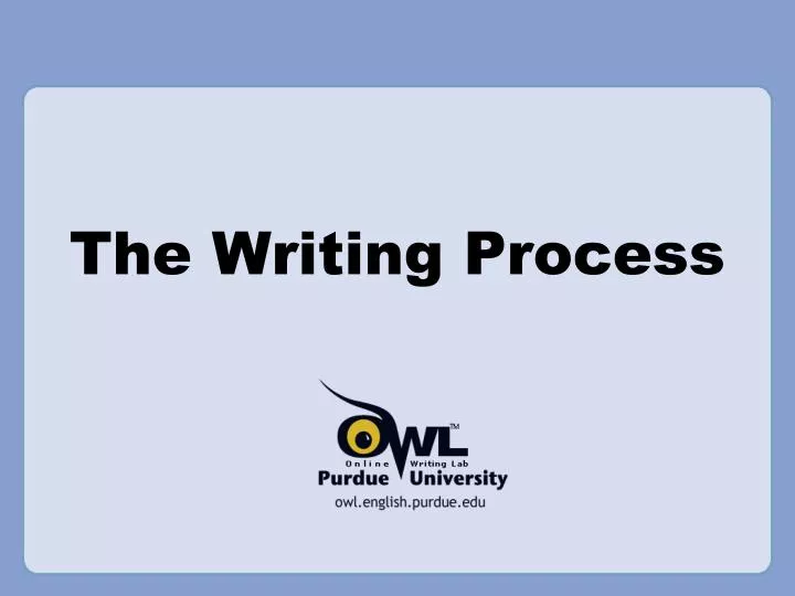 the writing process