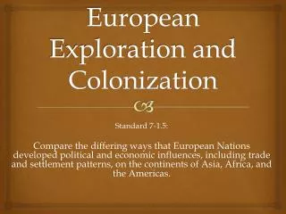 European Exploration and Colonization