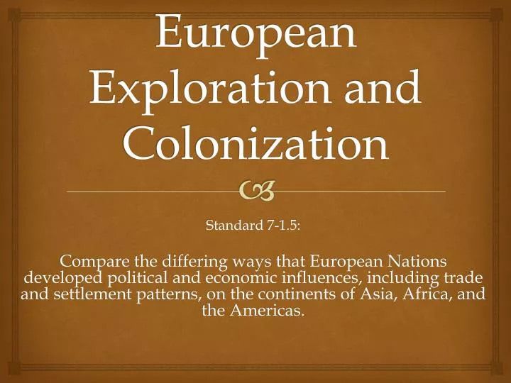 european exploration and colonization