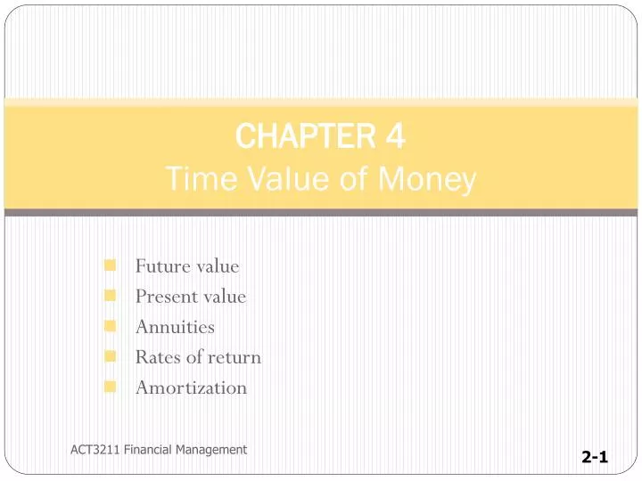 chapter 4 time value of money