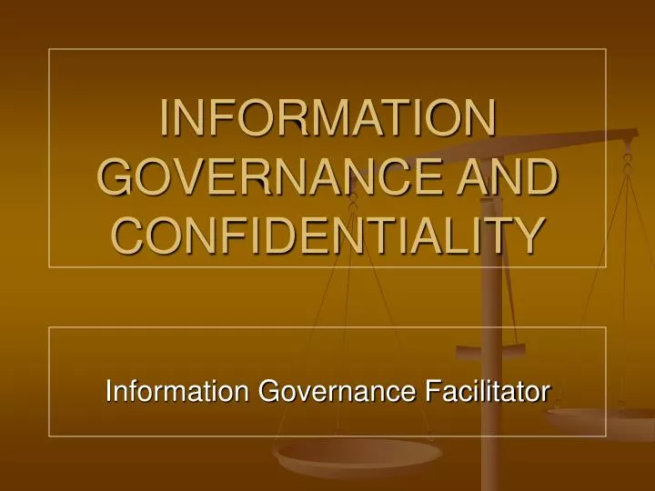 information governance and confidentiality