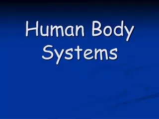 Human Body Systems